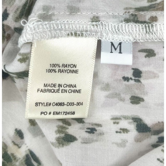 Cloth &‎ Stone Floral Blouse Size Medium Anthropologie Long Sleeve Cropped Top - Picture 6 of 8